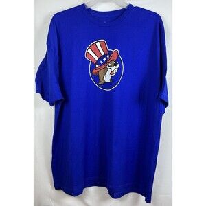 BUC-EES Men’s 3X T-Shirt American Uncle Sam Beaver 4th of July Patriotic Graphic